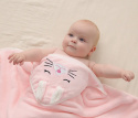 Ręcznik kąpielowy dla dzieci i niemowląt 140x70 Różowy kotek