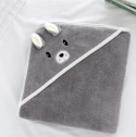 Ręcznik kąpielowy dla dzieci i niemowląt 140x70 Szary kotek